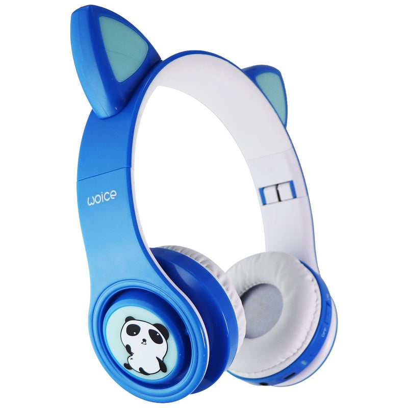 Woice Panda LED Flashing Wireless Bluetooth Headphones for Kids - Blue - Woice - Simple Cell Shop, Free shipping from Maryland!