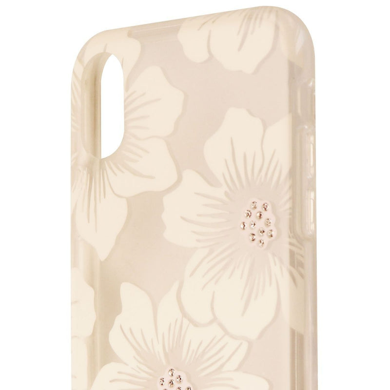 Kate Spade Flexible Hardshell Case for iPhone X 10 - White Jewel Flower - Kate Spade - Simple Cell Shop, Free shipping from Maryland!