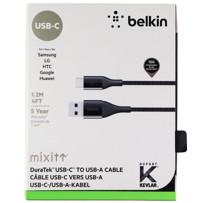 Belkin ( F2CU059bt04 - BLK ) 4Ft USB-C to USB-A Charge and Sync Cable - Black