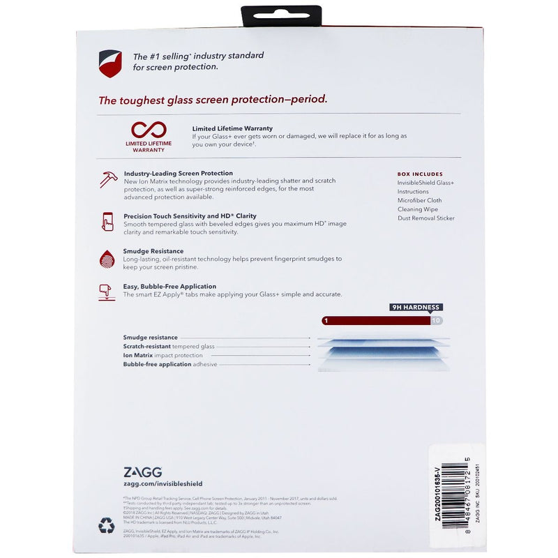ZAGG (Glass+) Tempered Glass for Apple iPad 9.7 (5th & 6th Gen) & iPad Pro 9.7 - Zagg - Simple Cell Shop, Free shipping from Maryland!