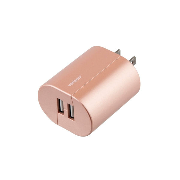 Verizon 24W (5V-4.8A) Dual USB Port Wall Charger Adapter 580245AMNM - Rose Gold - Verizon - Simple Cell Shop, Free shipping from Maryland!