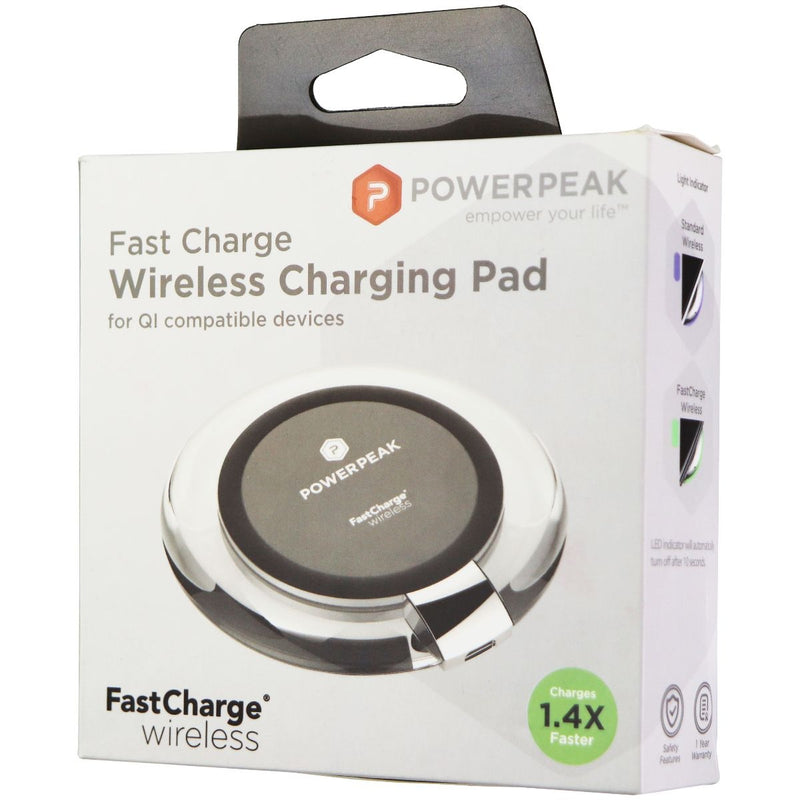 PowerPeak Fast Charge Qi Wireless Charging Pad - Black/Clear (PP-QIWC-FC) - PowerPeak - Simple Cell Shop, Free shipping from Maryland!