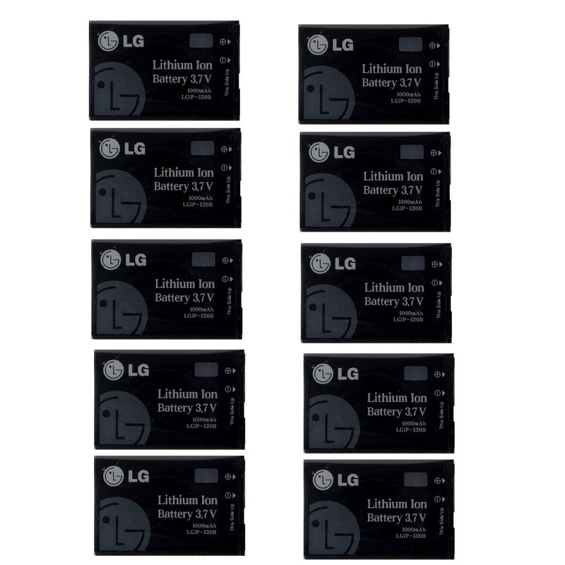 KIT 10x LG Rechargeable 1,000mAh OEM Battery (LGIP-520B) for LG 8350 - LG - Simple Cell Shop, Free shipping from Maryland!