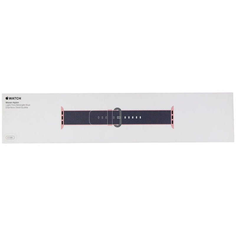 Apple 42mm Woven Nylon Band for Apple Watch 42 & 44mm- Light Pink/Midnight Blue - Apple - Simple Cell Shop, Free shipping from Maryland!