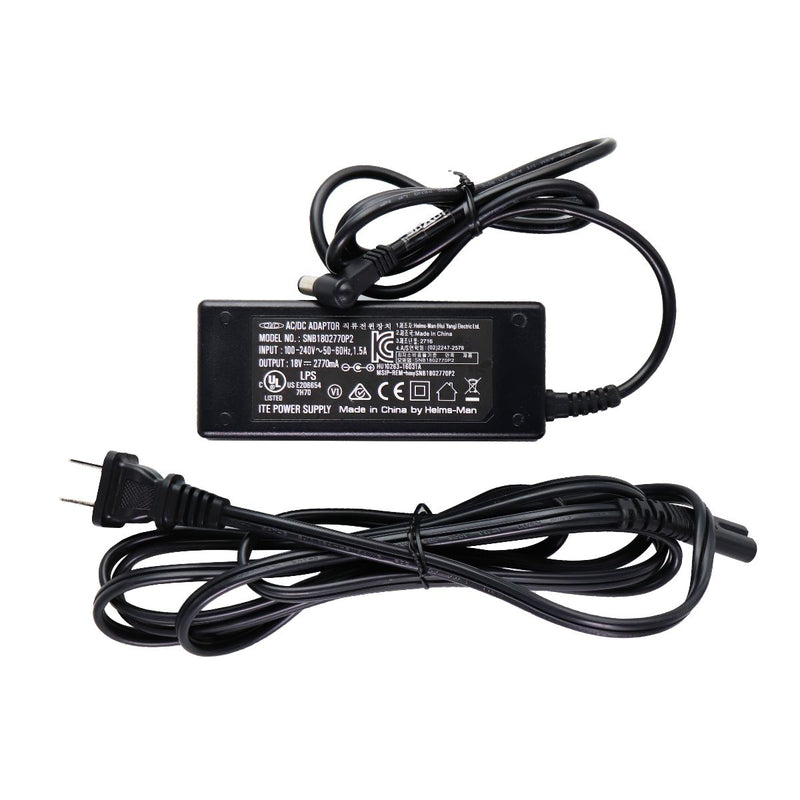 AC/DC Adapter (18V/2770mA) ITE Power Supply Wall Charger - Black (SNB1802770P2) - Helms-Man - Simple Cell Shop, Free shipping from Maryland!