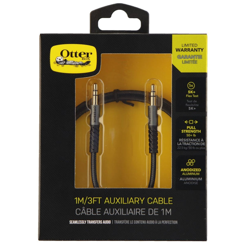 OtterBox Rugged Auxiliary Cable with 3.5mm Connectors - 1M / 3FT - Black