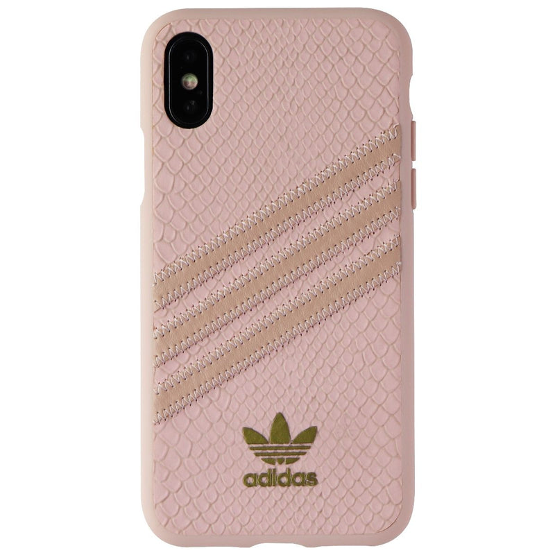 Adidas 3-Stripes Snap Case for Apple iPhone XS and X - Pink Snake / Gold