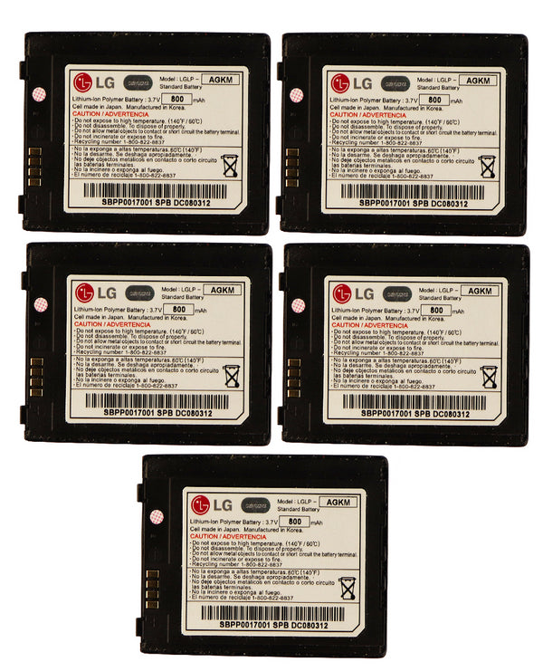 KIT 5x LG LGIP-AGKM 800 mAh Replacement Battery for LG Chocolate VX8500 - LG - Simple Cell Shop, Free shipping from Maryland!
