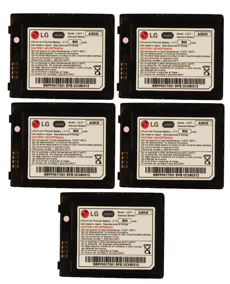 KIT 5x LG LGIP-AGKM 800 mAh Replacement Battery for LG Chocolate VX8500 - LG - Simple Cell Shop, Free shipping from Maryland!