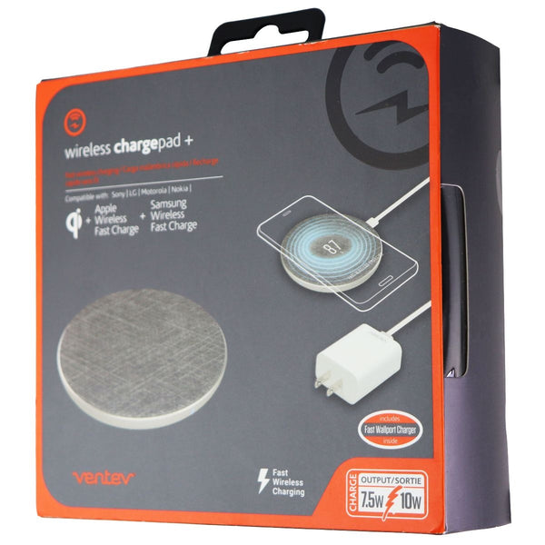 Ventev (ChargePad+) 10W Fast Charge Wireless Qi Pad and Fast Wall Charger - Gray - Ventev - Simple Cell Shop, Free shipping from Maryland!