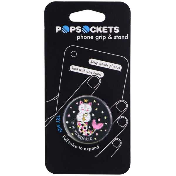 PopSockets Original Grip and Stand for Phones and Tablets - Purrmaid / Black - PopSockets - Simple Cell Shop, Free shipping from Maryland!