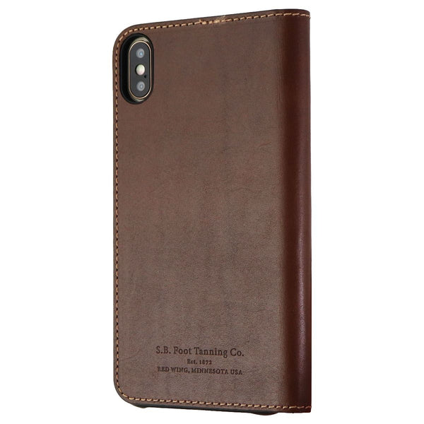 Platinum Leather Folio Case for Apple iPhone Xs Max Smartphones - Bourbon/Brown - Platinum - Simple Cell Shop, Free shipping from Maryland!