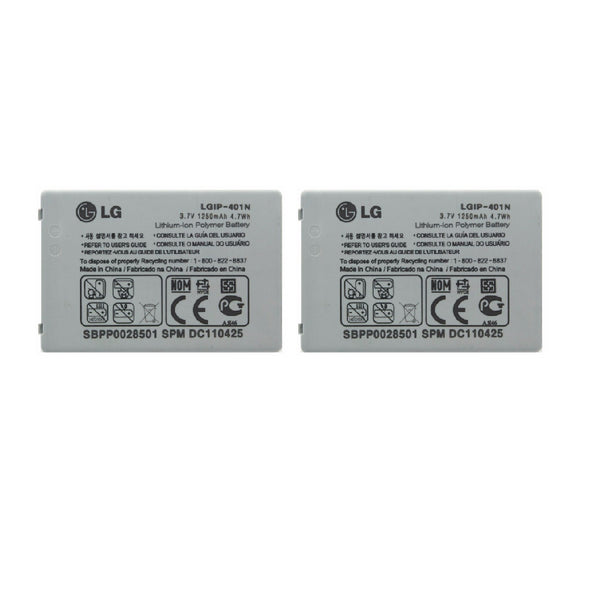 KIT 2x LG LGIP-401N Battery For LN510 Rumor Touch SBPP0028501 1250 mAH - LG - Simple Cell Shop, Free shipping from Maryland!