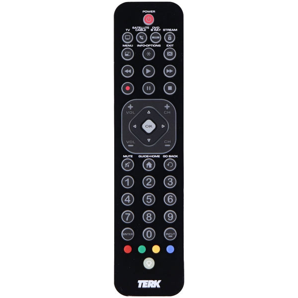 TERK Universal Remote (TKRTBL04B) for TV / Cable / B Ray / Stream Units - Black - TERK - Simple Cell Shop, Free shipping from Maryland!