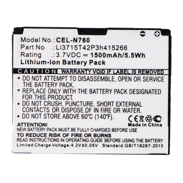 UltraLast Rechargeable Battery for Select ZTE Smartphones - CEL-N760 - UltraLast - Simple Cell Shop, Free shipping from Maryland!