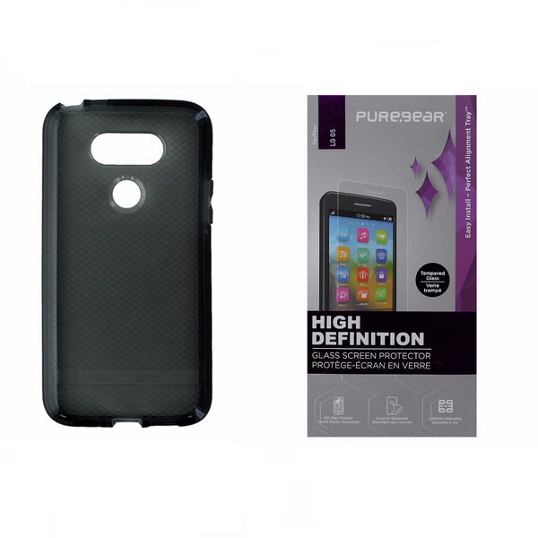 Tech21 Evo Check Smokey Black Gel Case and PureGear Screen Protector for LG G5 - Tech21 - Simple Cell Shop, Free shipping from Maryland!