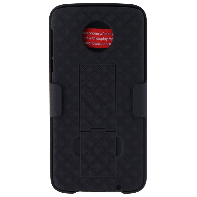 Verizon Shell & Holster Combo w/ Kickstand for Moto Z Droid Edition - Black - Verizon - Simple Cell Shop, Free shipping from Maryland!