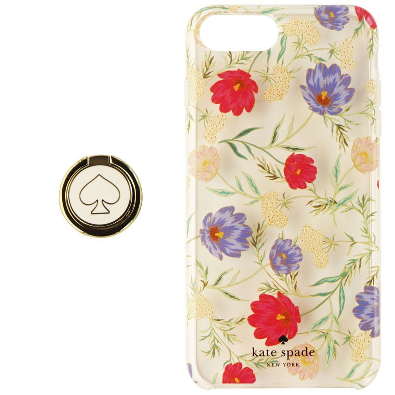 Kate Spade Case w/ Ring Stand for iPhone 8 Plus/7 Plus/6s Plus - Clear /  Flowers