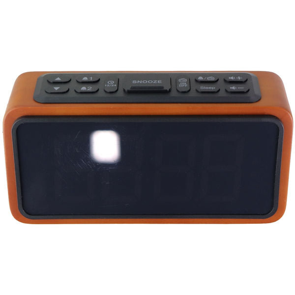 Jelly Comb Wooden LED Alarm Clock with USB Charge Port - Brown/Black - Jelly Comb - Simple Cell Shop, Free shipping from Maryland!