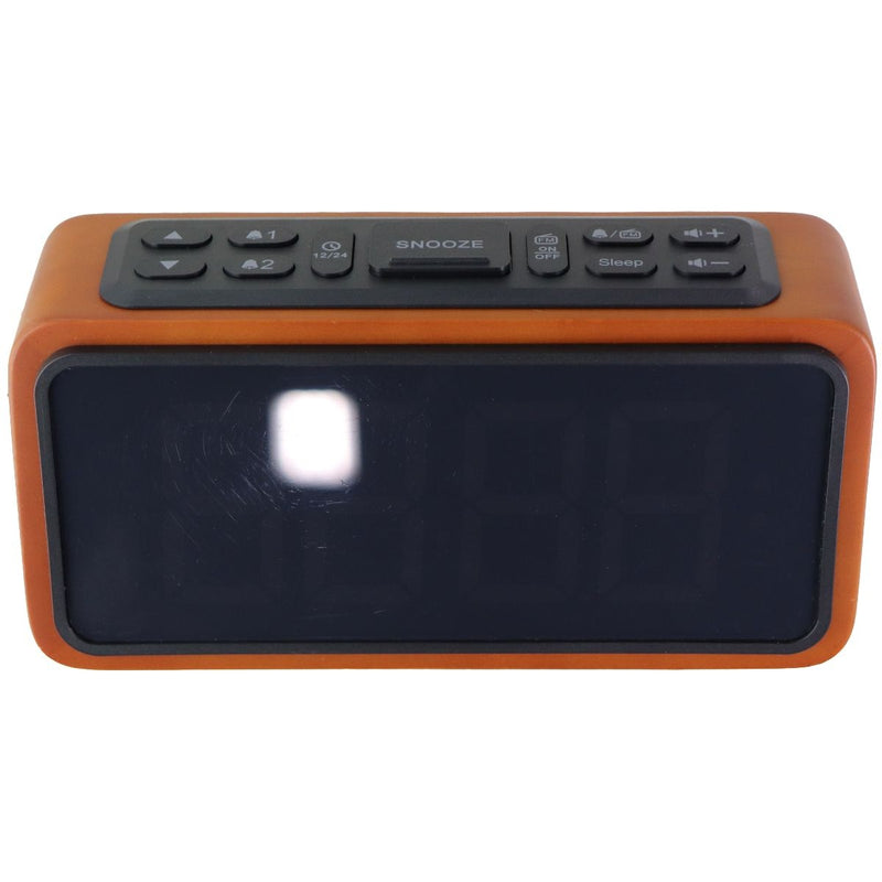 Jelly Comb Wooden LED Alarm Clock with USB Charge Port - Brown/Black - Jelly Comb - Simple Cell Shop, Free shipping from Maryland!