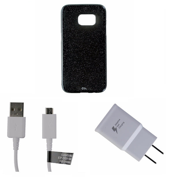 OEM Samsung Cable and Adapter KIT with Case-Mate Tough S7 Edge Glitter Case - Unbranded - Simple Cell Shop, Free shipping from Maryland!