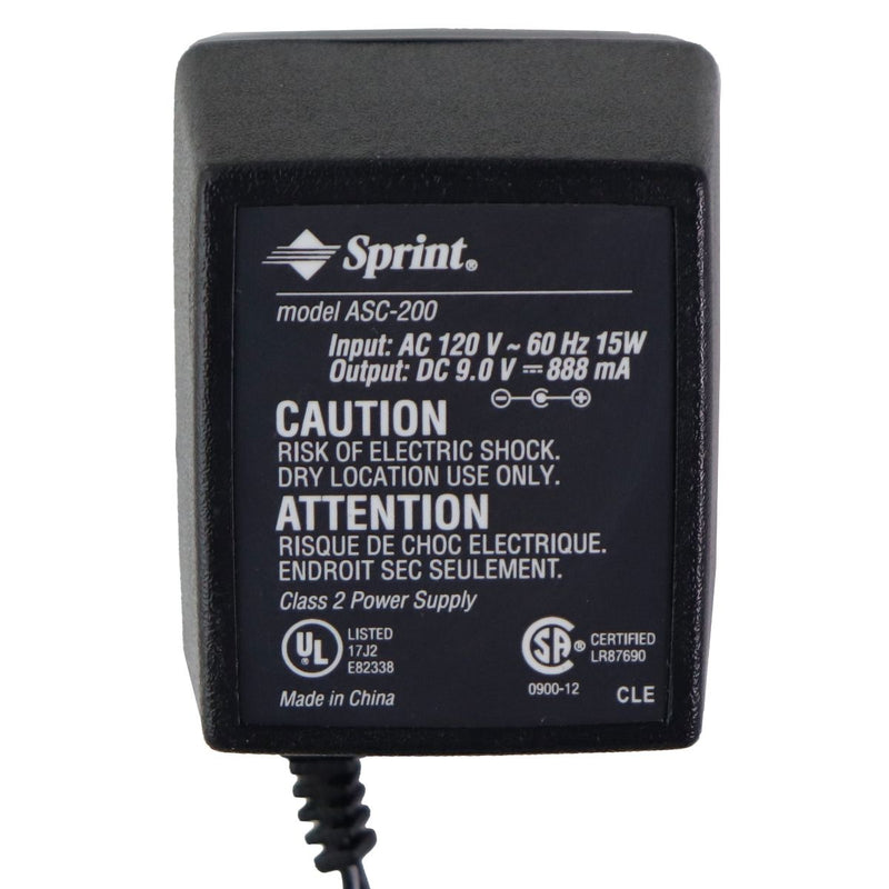 Sprint (9V/888mA) Wall Charger Power Adapter - Black (ASC-200) - Sprint - Simple Cell Shop, Free shipping from Maryland!