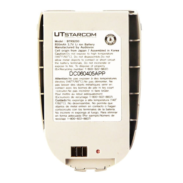 UTStarcom / Audiovox Li-ion OEM Rechargeable 850mAh Battery (BTR9200) 3.7V - UTStarcom - Simple Cell Shop, Free shipping from Maryland!
