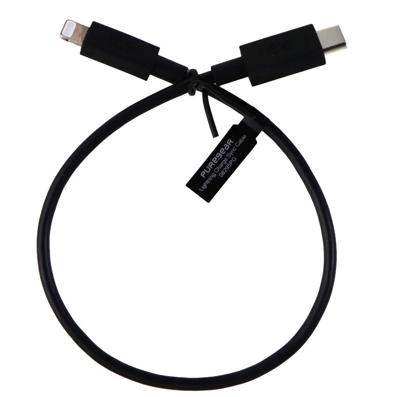 PureGear Short (9-inch) USB-C to Lightning 8-Pin Charge/Sync Cable - Black