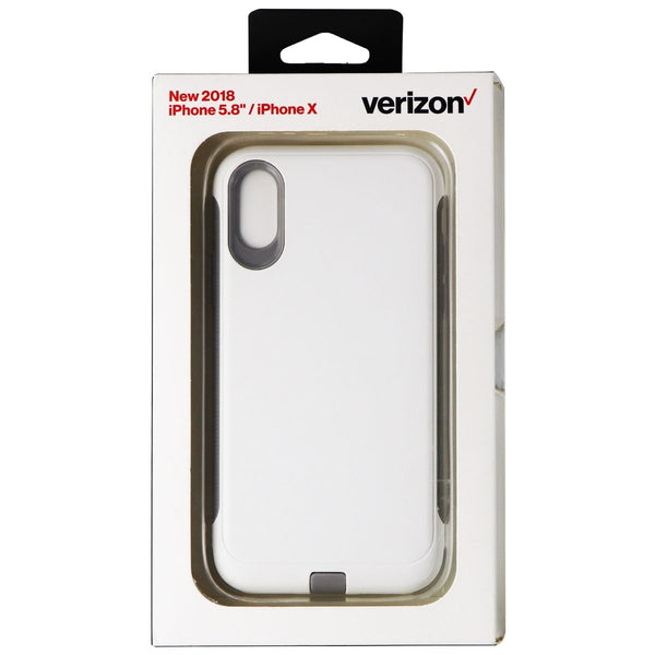 Verizon Rugged Series Dual Layer Case for Apple iPhone XS and X - White/Gray - Verizon - Simple Cell Shop, Free shipping from Maryland!