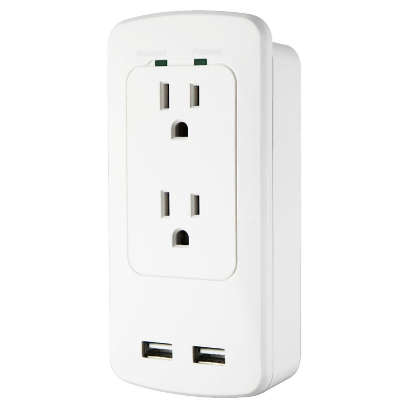 Insignia - 2-Outlet/2-USB Wall Tap Surge Protector - White - Insignia - Simple Cell Shop, Free shipping from Maryland!