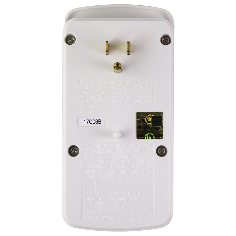Insignia - 2-Outlet/2-USB Wall Tap Surge Protector - White - Insignia - Simple Cell Shop, Free shipping from Maryland!