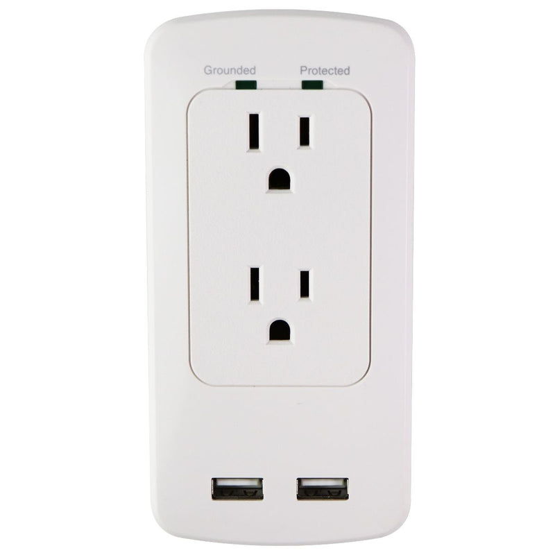 Insignia - 2-Outlet/2-USB Wall Tap Surge Protector - White - Insignia - Simple Cell Shop, Free shipping from Maryland!