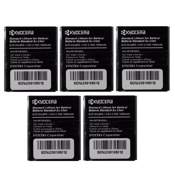 KIT 5x Kyocera SCP-54LBPS 1600 mAh Replacement Battery for Kyocera Hydro EDGE - Kyocera - Simple Cell Shop, Free shipping from Maryland!