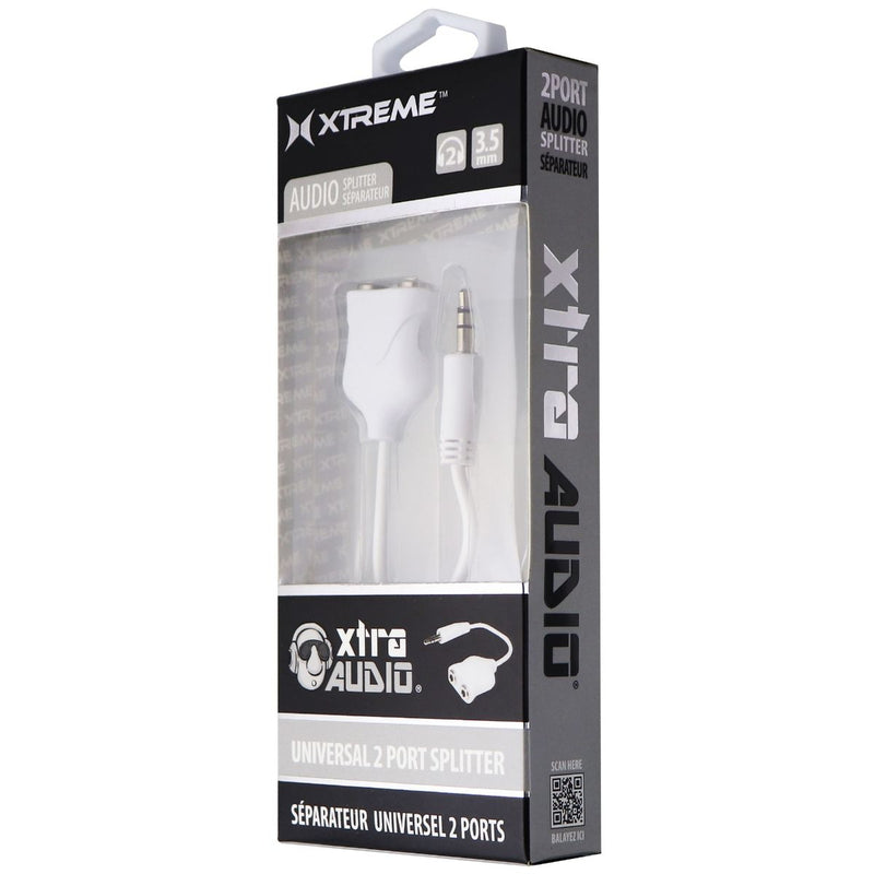 Xtreme Cables Xtra Audio Mini 3.5mm Audio Splitter - White - Xtreme Cables - Simple Cell Shop, Free shipping from Maryland!