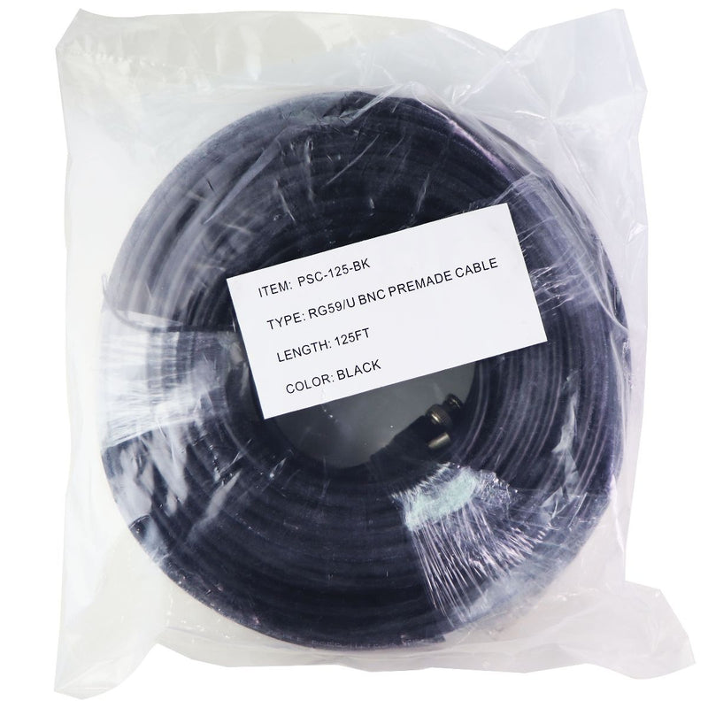 Premade CCTV Siamese RG59/U (BNC Male/Male) (DC Male/Female) -125ft Black - Unbranded - Simple Cell Shop, Free shipping from Maryland!