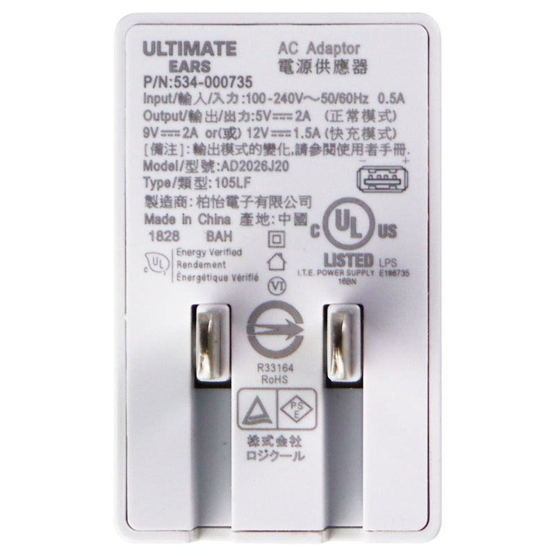 Ultimate Ears (AD2026J20) Wall Adapter for USB Devices - White - Ultimate Ears - Simple Cell Shop, Free shipping from Maryland!