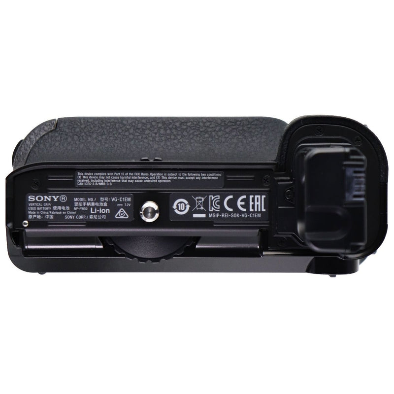 Sony VG-C1EM Digital Camera Battery Grip for Alpha 7S, 7R and 7 Cameras - Black - Sony - Simple Cell Shop, Free shipping from Maryland!