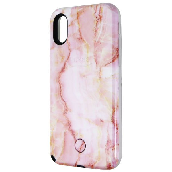LuMee Selfie Instafame Lighted Case for Apple iPhone Xs / X - Pink Quartz