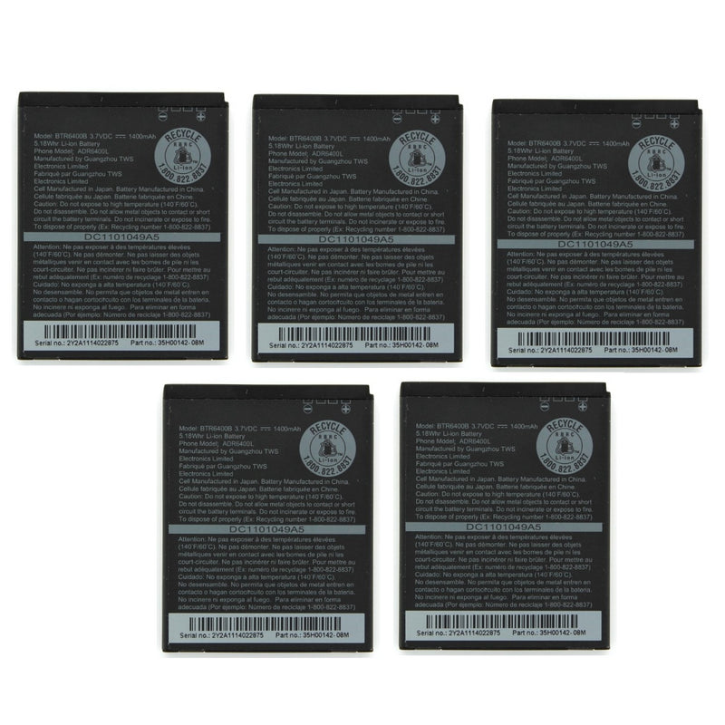 KIT 5x HTC Rechargeable 1,400mAh OEM Battery (BTR6400B) for MyTouch 4G - HTC - Simple Cell Shop, Free shipping from Maryland!