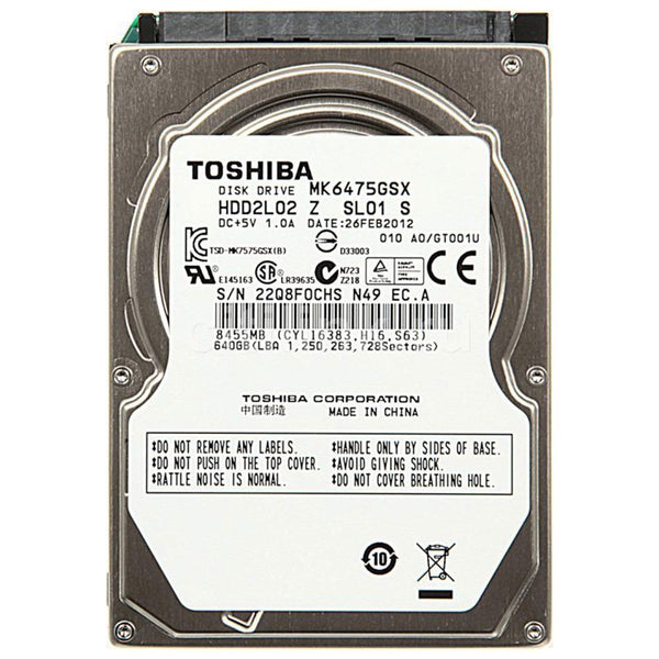 Toshiba (640GB) SATA 2.5 HDD 5400RPM Hard Drive (MK6475GSX) - Toshiba - Simple Cell Shop, Free shipping from Maryland!