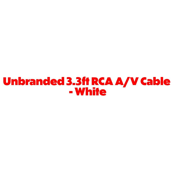 Unbranded 3.3ft RCA A/V Cable - White - Unbranded - Simple Cell Shop, Free shipping from Maryland!