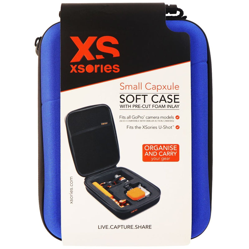 XSories Small Capxule Soft Case with Pre-Cut Foam Inlay for GoPro Cameras - Blue - XSories - Simple Cell Shop, Free shipping from Maryland!