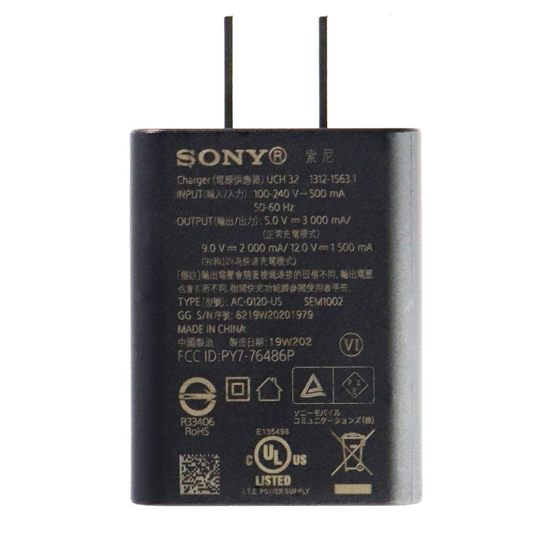 Sony USB-C (Type C) Adaptive Wall Charger Travel Adapter - Black (UCH 32) - Sony - Simple Cell Shop, Free shipping from Maryland!