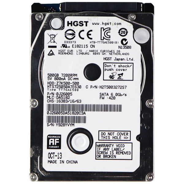 HGST (500GB) 2.5 SATA Hard Drive HDD (Z7K500-500) - HGST - Simple Cell Shop, Free shipping from Maryland!