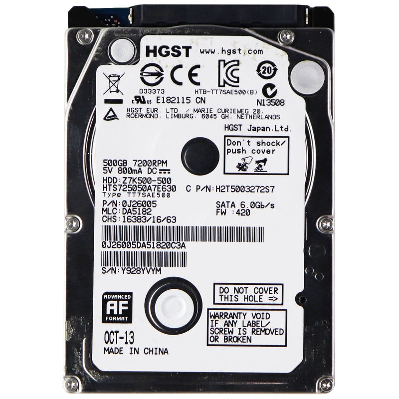 HGST (500GB) 2.5 SATA Hard Drive HDD (Z7K500-500) - HGST - Simple Cell Shop, Free shipping from Maryland!