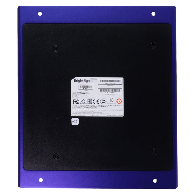 BrightSign XD3 Expanded I/O Player with Power Supply Kit - Blue (XD1033) - BrightSign - Simple Cell Shop, Free shipping from Maryland!