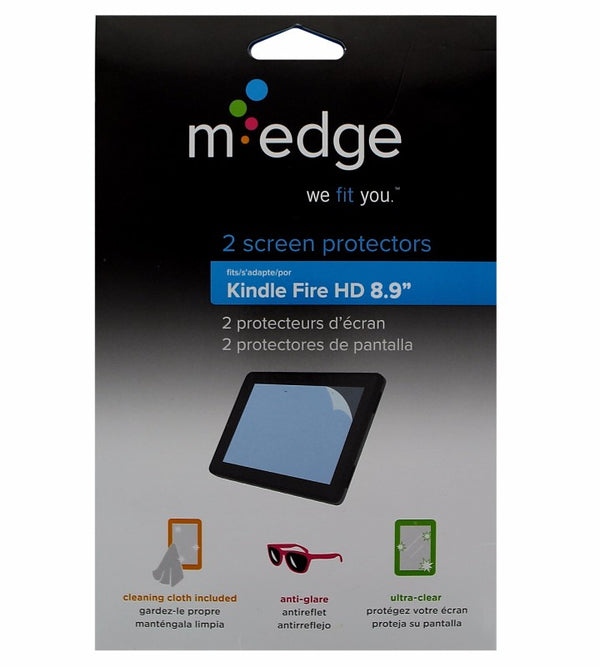 M-Edge Kindle Fire HD 8.9 Inch Screen Protector (2 Pack) w/ Cleaning Cloth - M-Edge - Simple Cell Shop, Free shipping from Maryland!