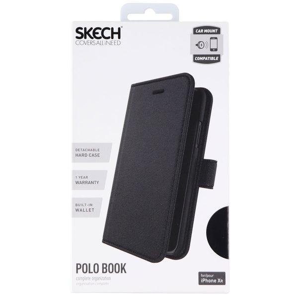 Skech Polo Book Wallet Cover Detachable Case for Apple iPhone XR - Black