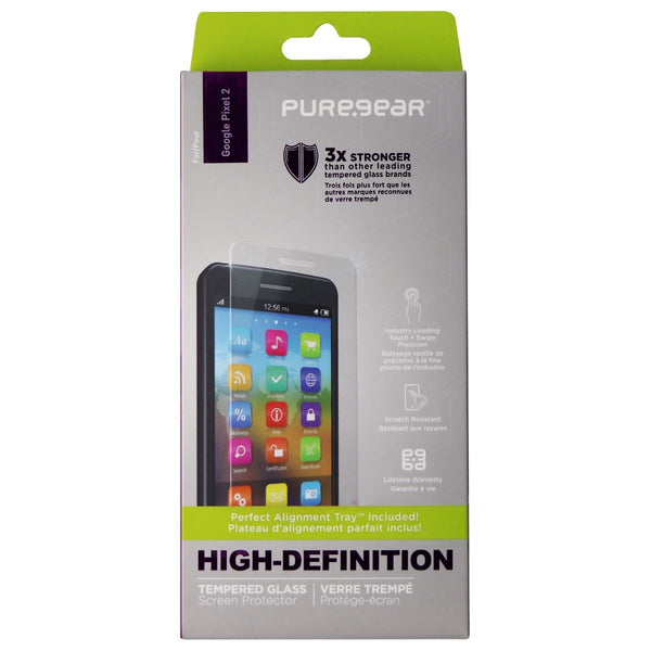PureGear HD Tempered Glass Screen Protector with Tray for Google Pixel 2 - Clear - PureGear - Simple Cell Shop, Free shipping from Maryland!