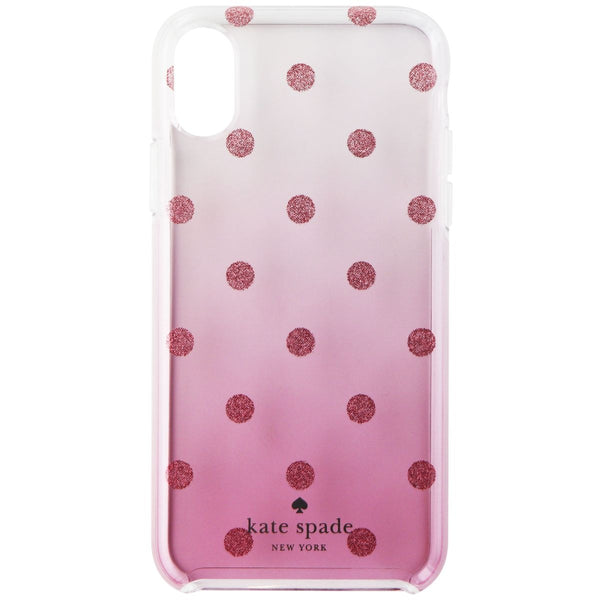 Kate Spade Hardshell Case for Apple iPhone X - Clear/ Rose Gold Glitter Dots - Kate Spade - Simple Cell Shop, Free shipping from Maryland!